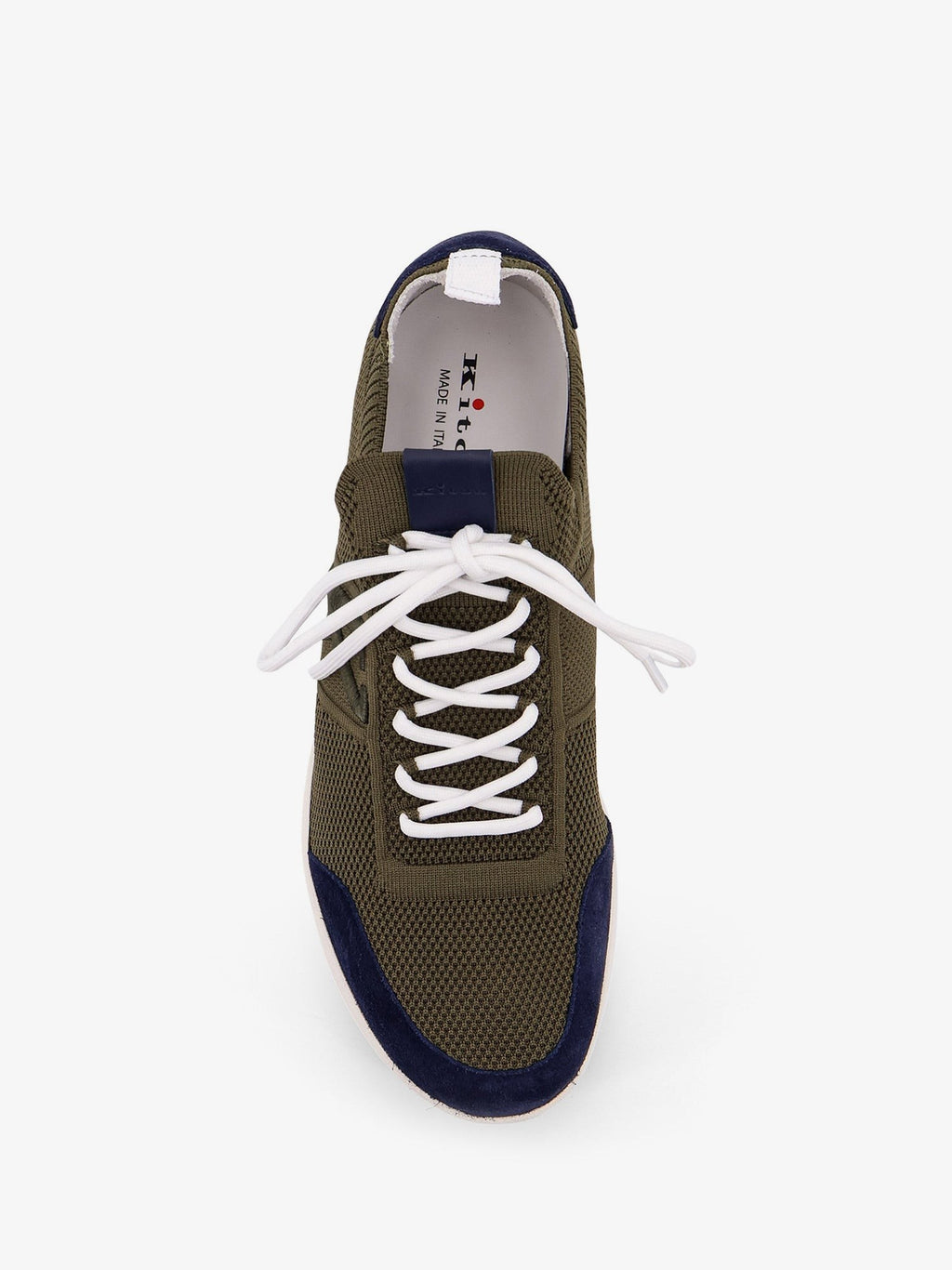 KITON CIRO PAONE Low-top mesh sneakers with suede profiles