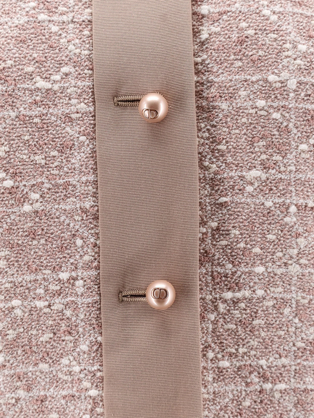 Dior Macrocannage short sleeve cotton blend tweed blazer