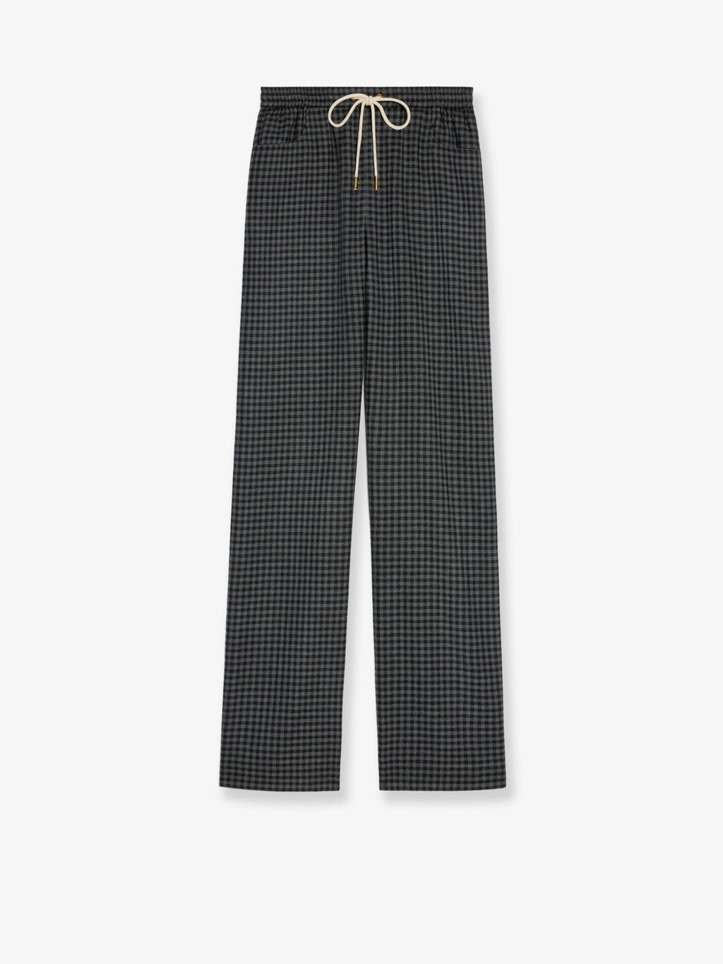 Celine Madras wool and cashmere jogger trousers