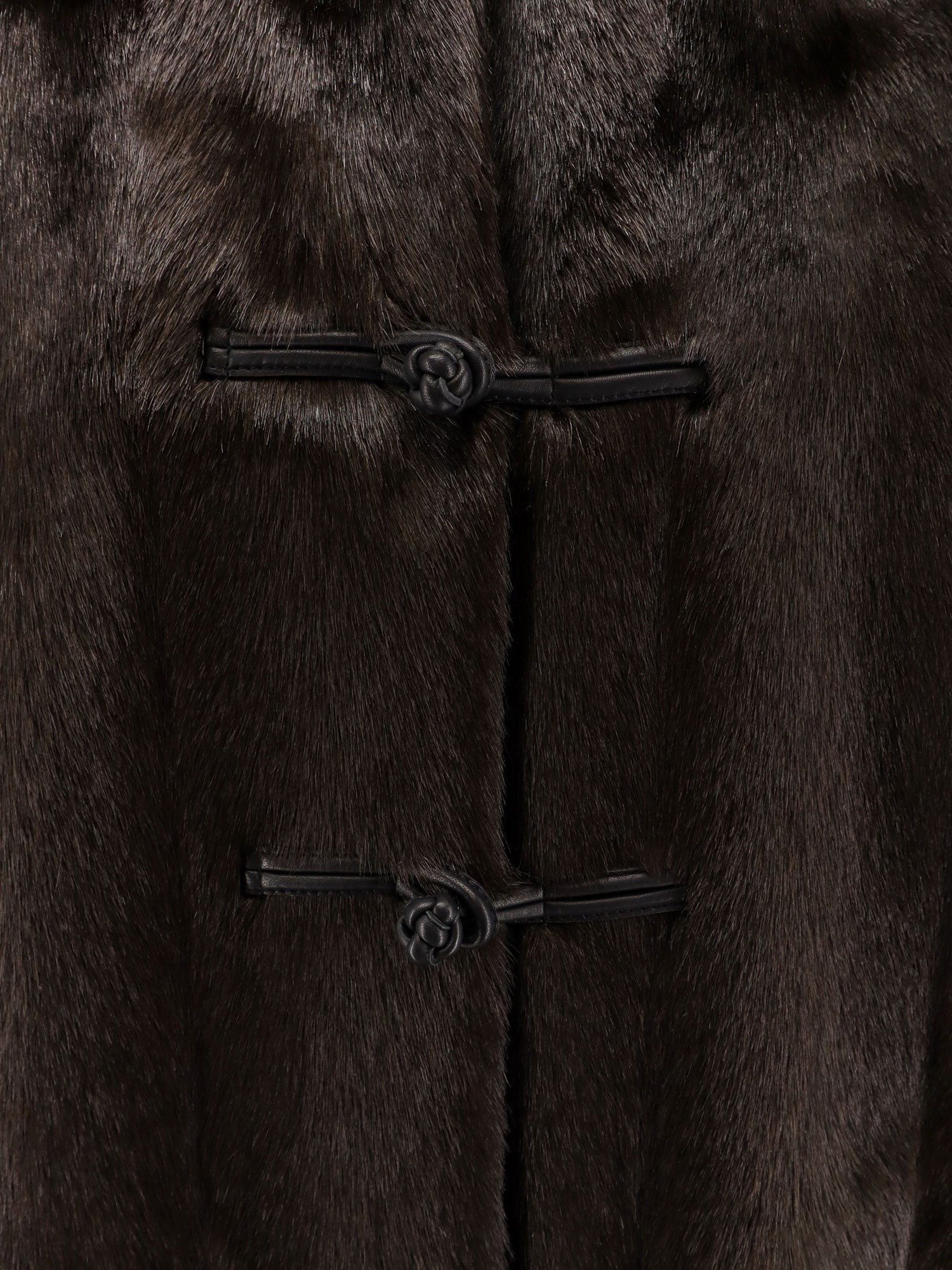 ROHE Mandarin faux fur coat
