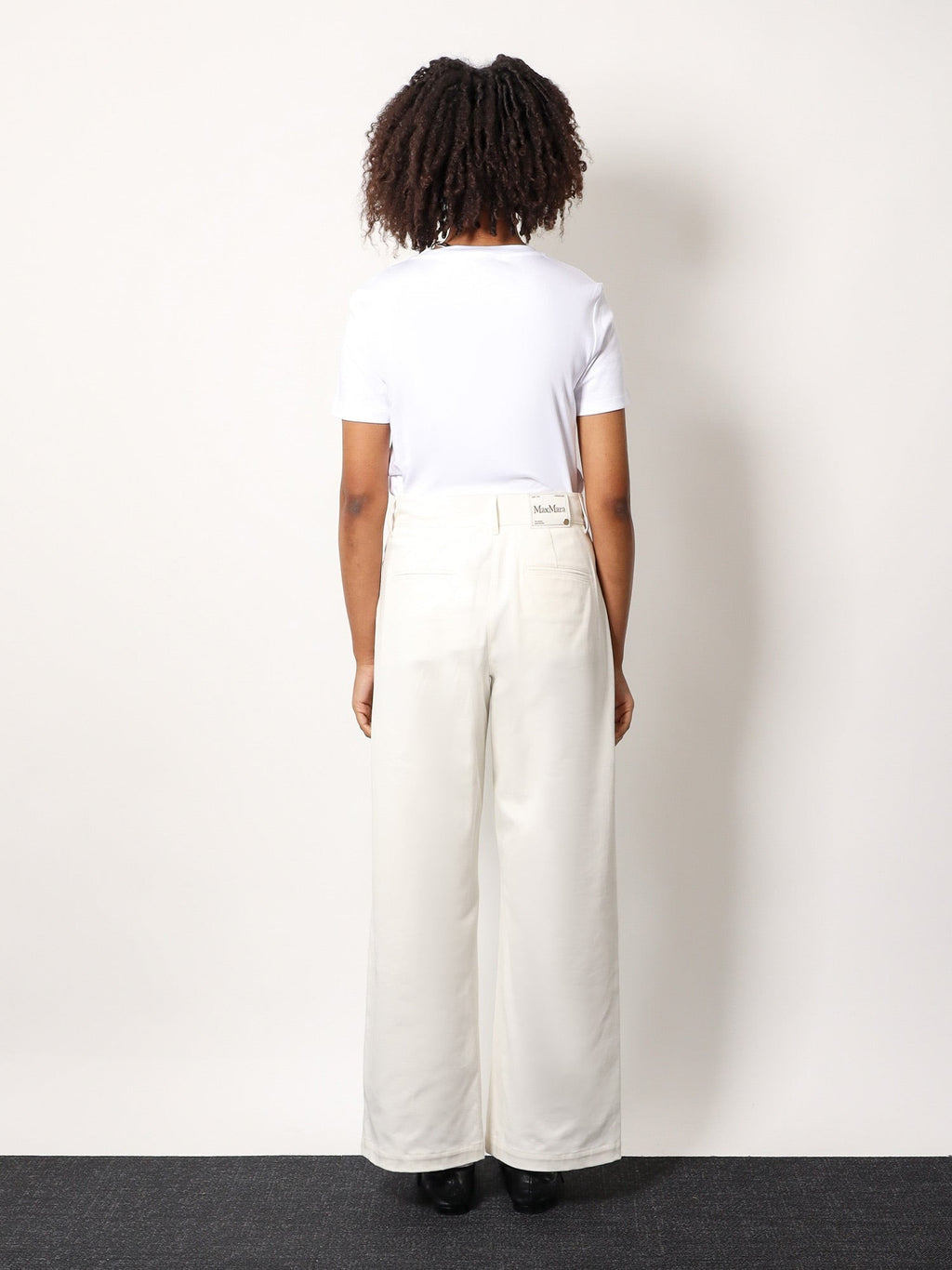 'S MAX MARA Marianna distressed fabric trouser
