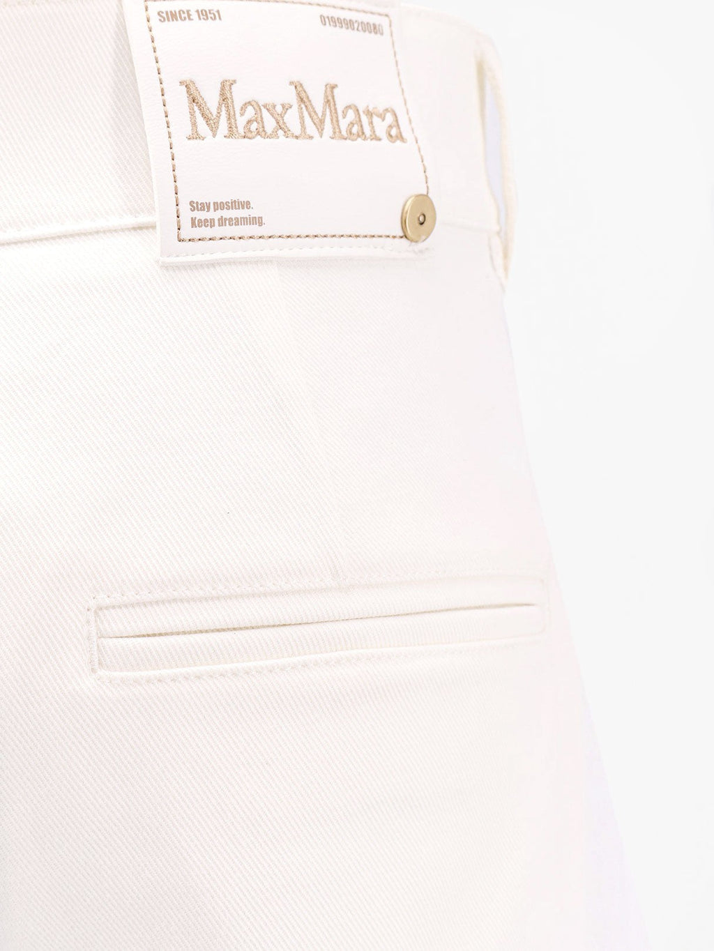 'S MAX MARA Marianna distressed fabric trouser