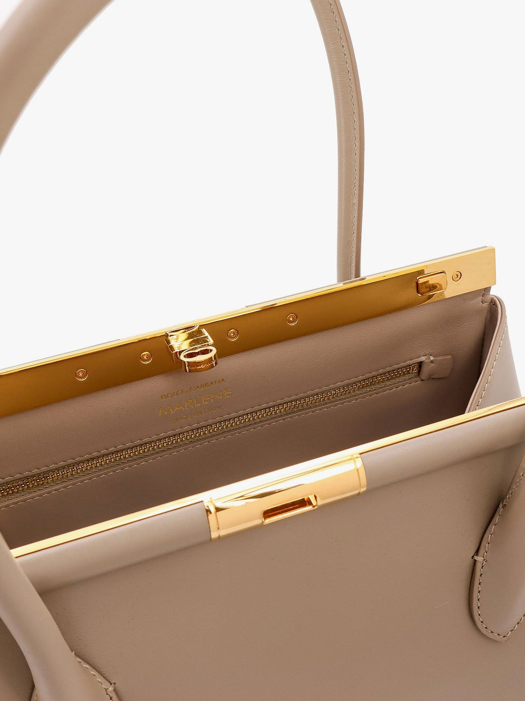 Dolce & Gabbana Marlene leather handbag with charm detail on the front