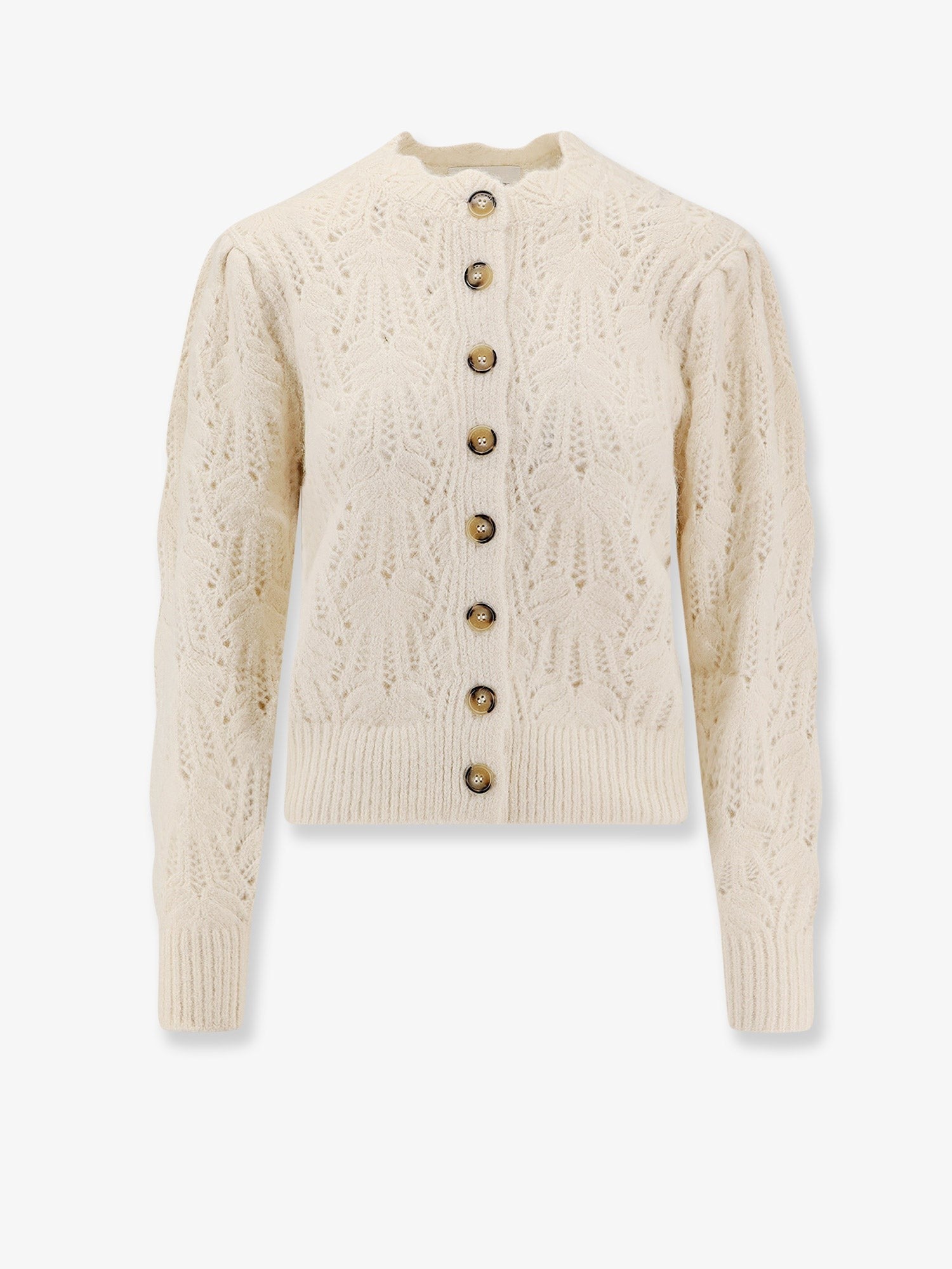 MARANT ETOILE Maxine perforated alpaca blend cardigan