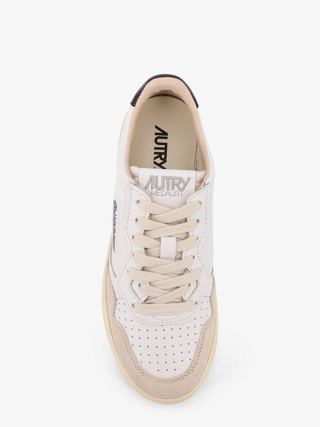 Autry Medalist Low leather low-top sneakers with suede inserts