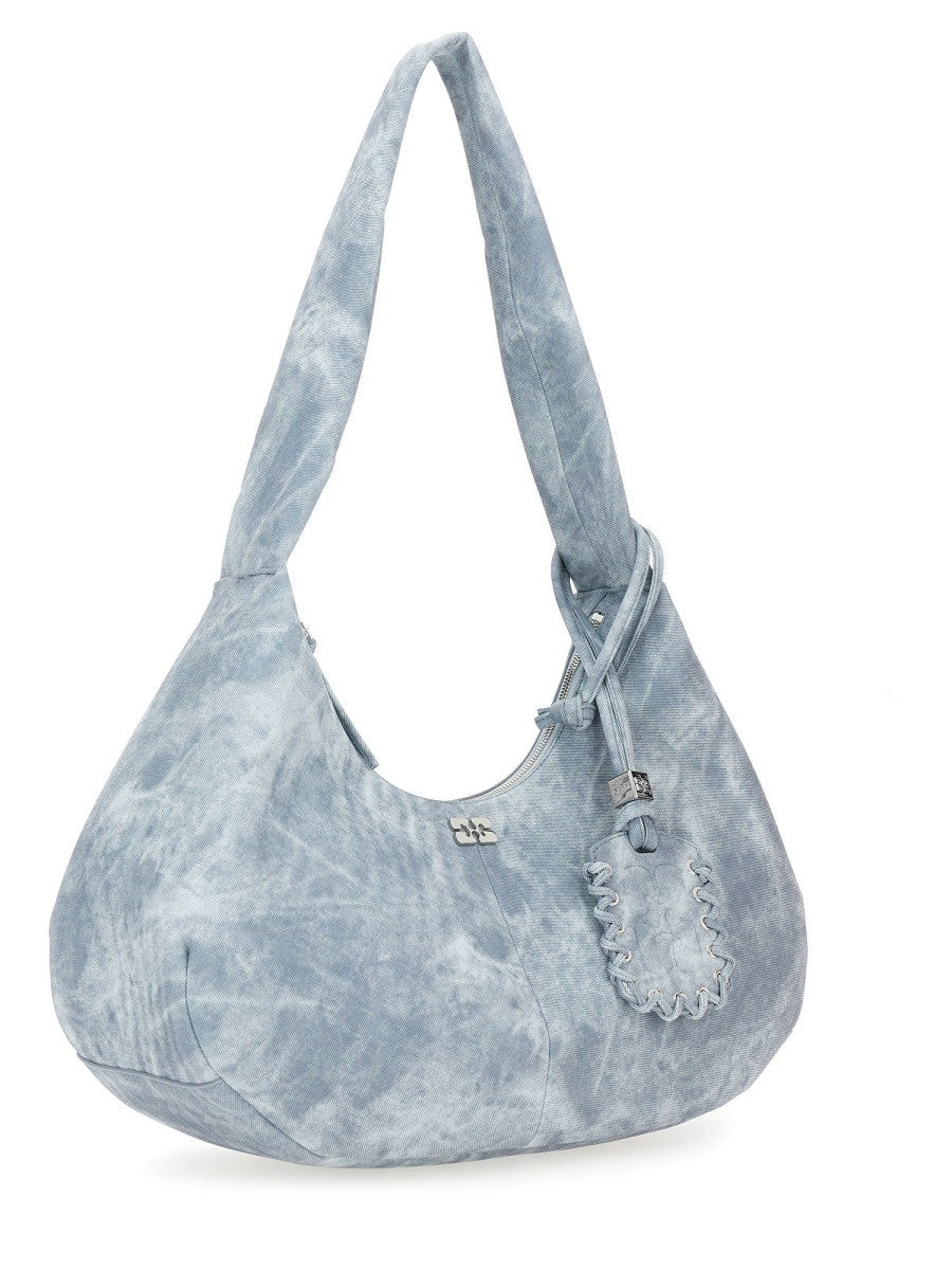 GANNI MEDIUM "BLEACHED" HOBO BAG