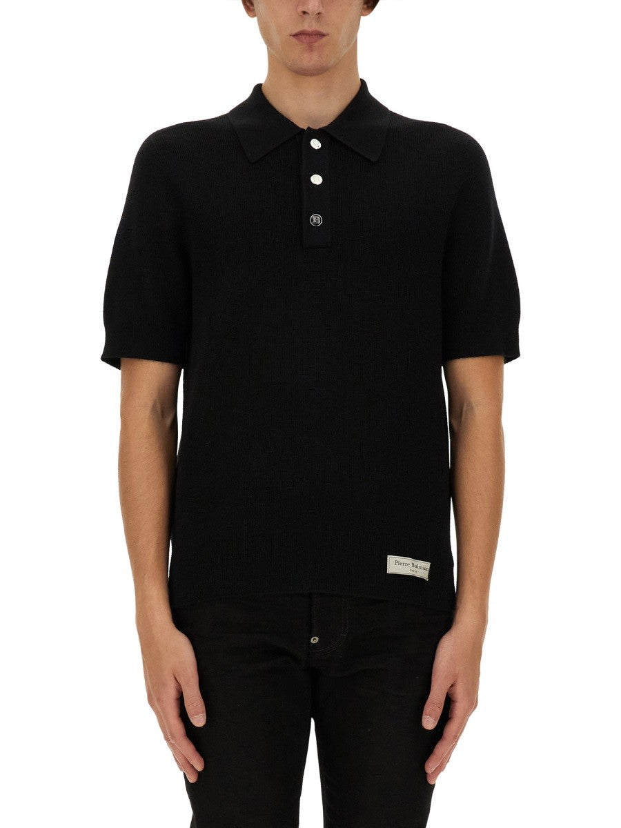 Balmain MERINO WOOL POLO SHIRT
