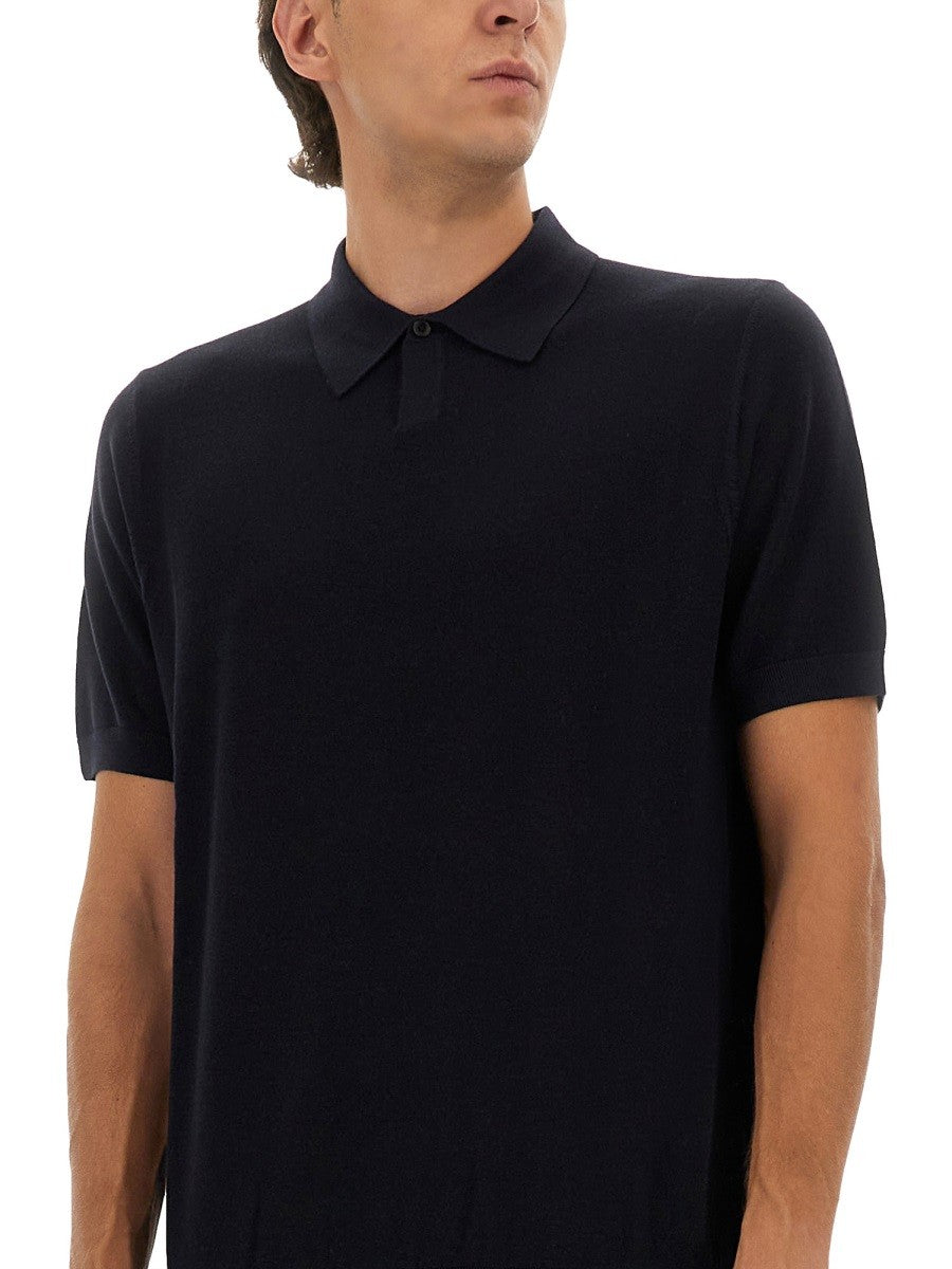 BOSS CAMEL MERINO WOOL POLO SHIRT