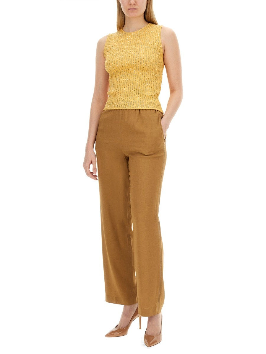 Fabiana Filippi MESH WITH RHINESTONES