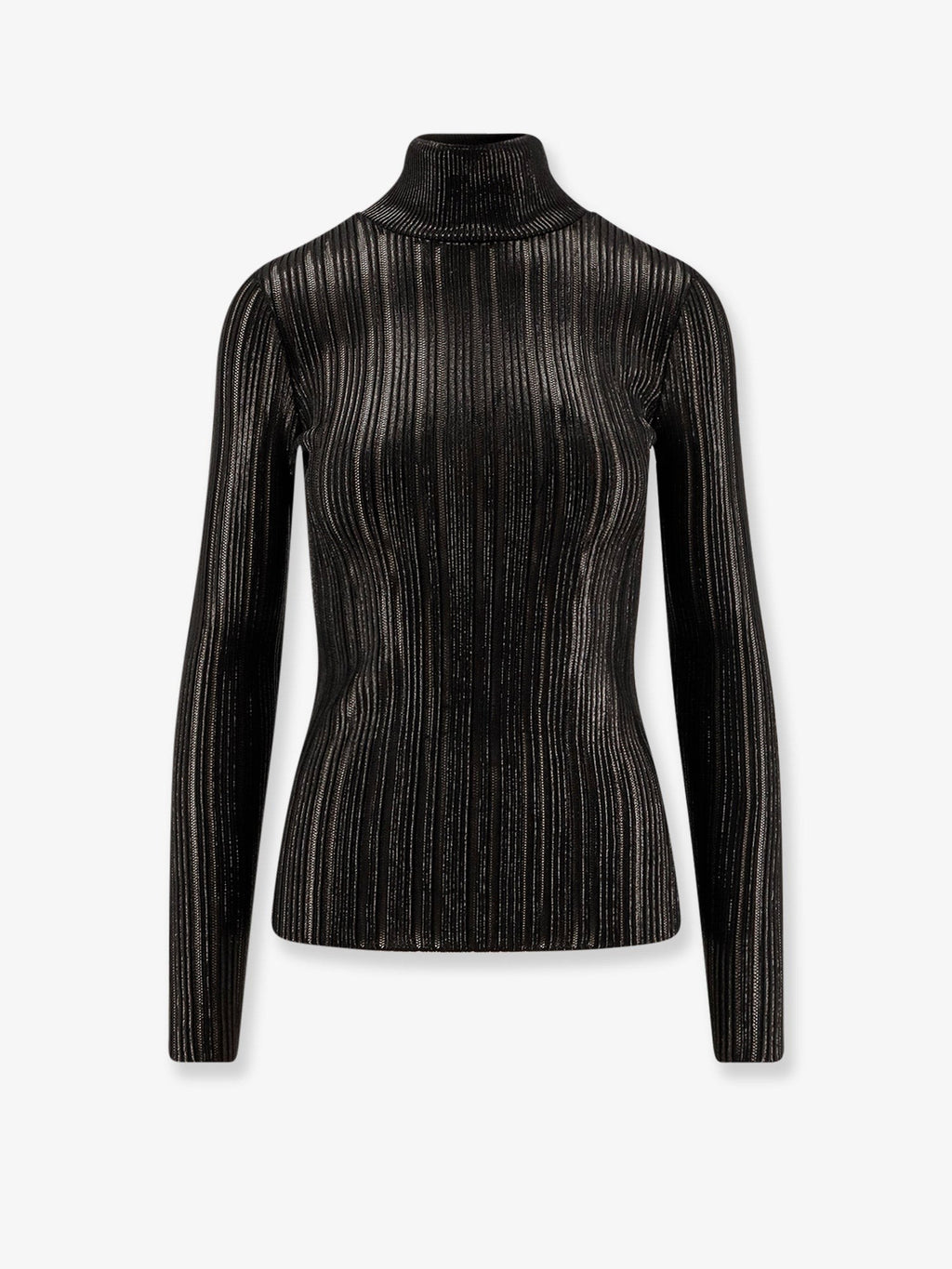 Elisabetta Franchi Metallic fabric turtleneck sweater