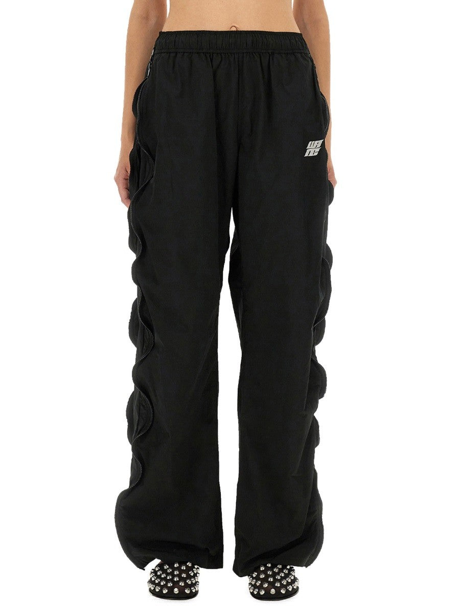 ALEXANDERWANG.T MID-RISE TRACK PANTS WITH ZIPPER