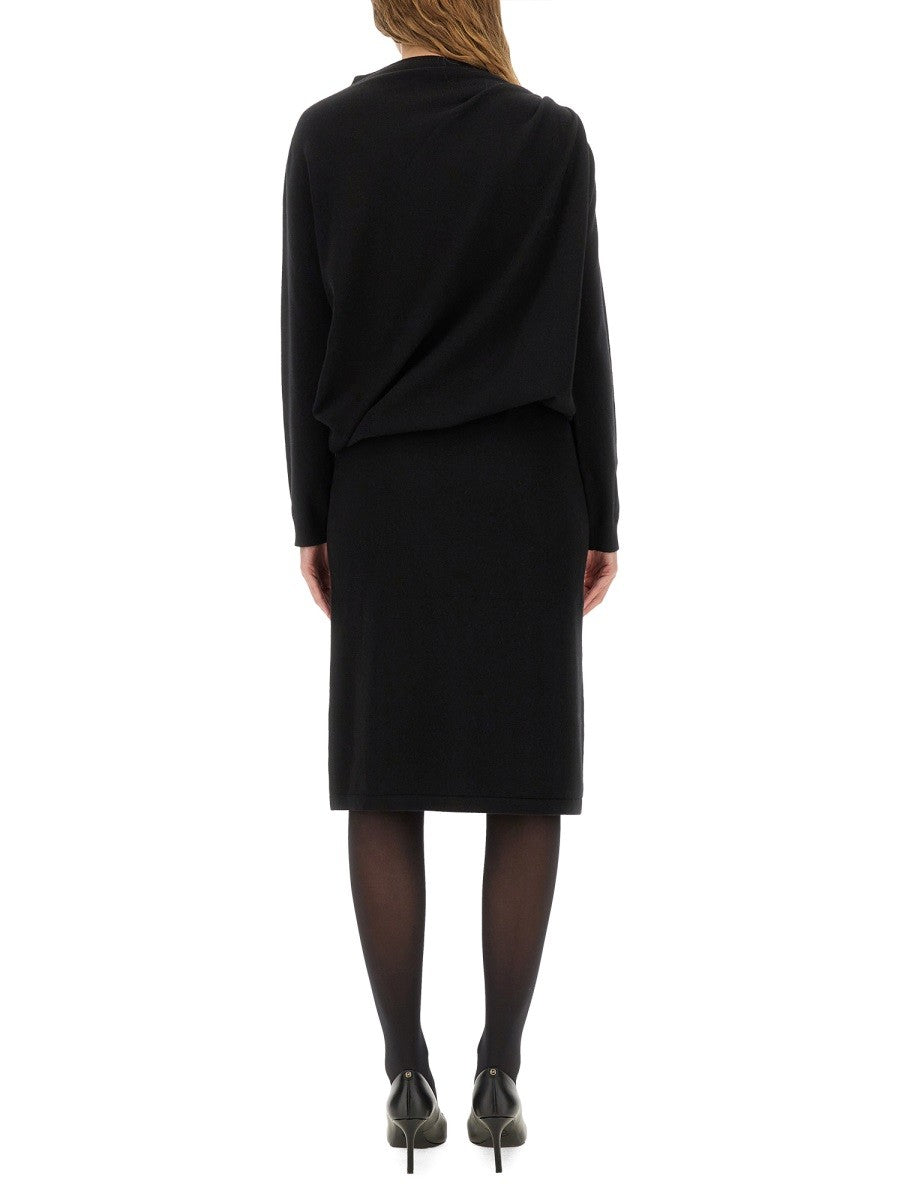 Fabiana Filippi MIDI DRESS WITH GOLD DETAIL