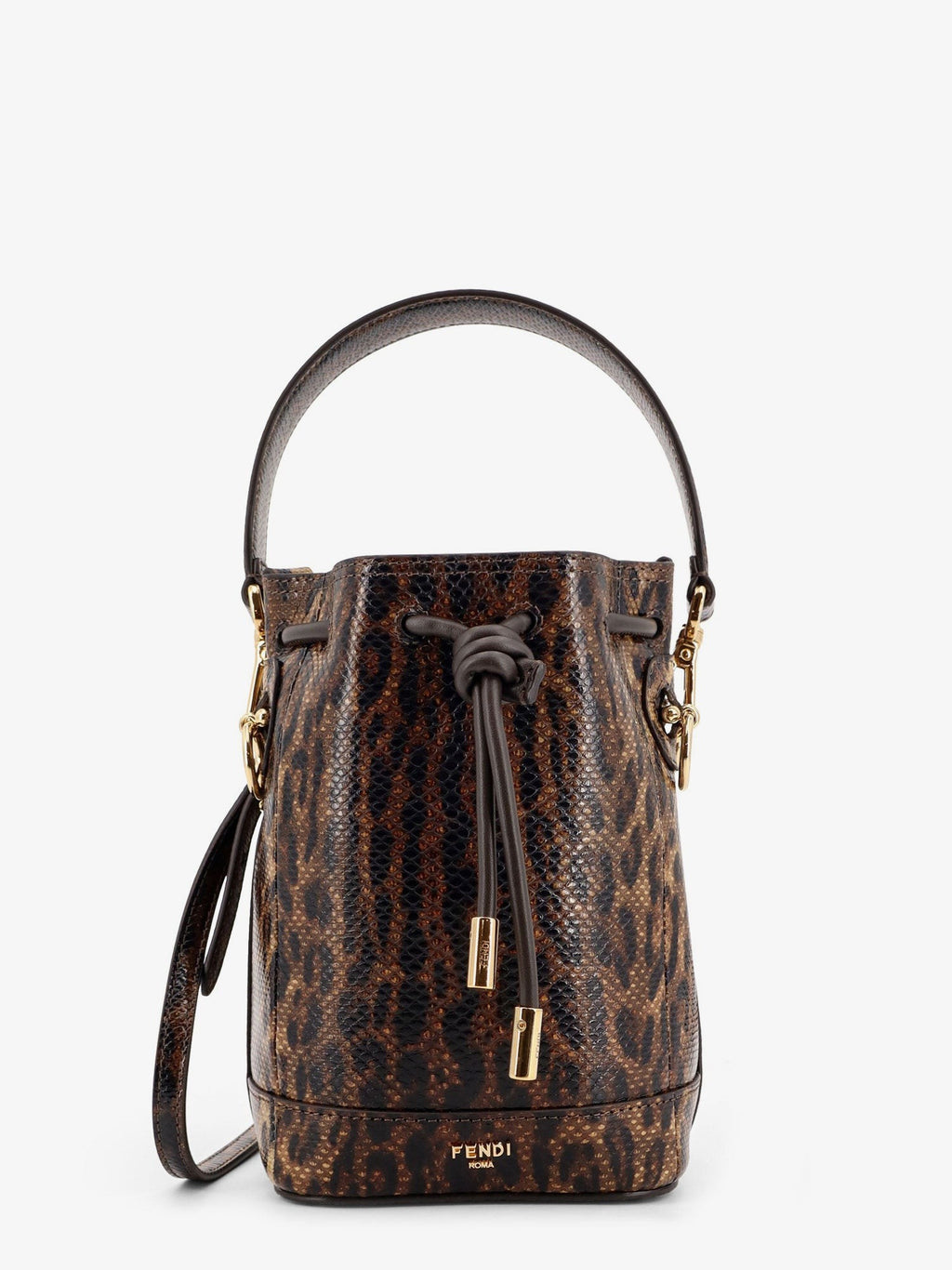Fendi Mini Mon Tresor bucket bag with Fendi Leo motif