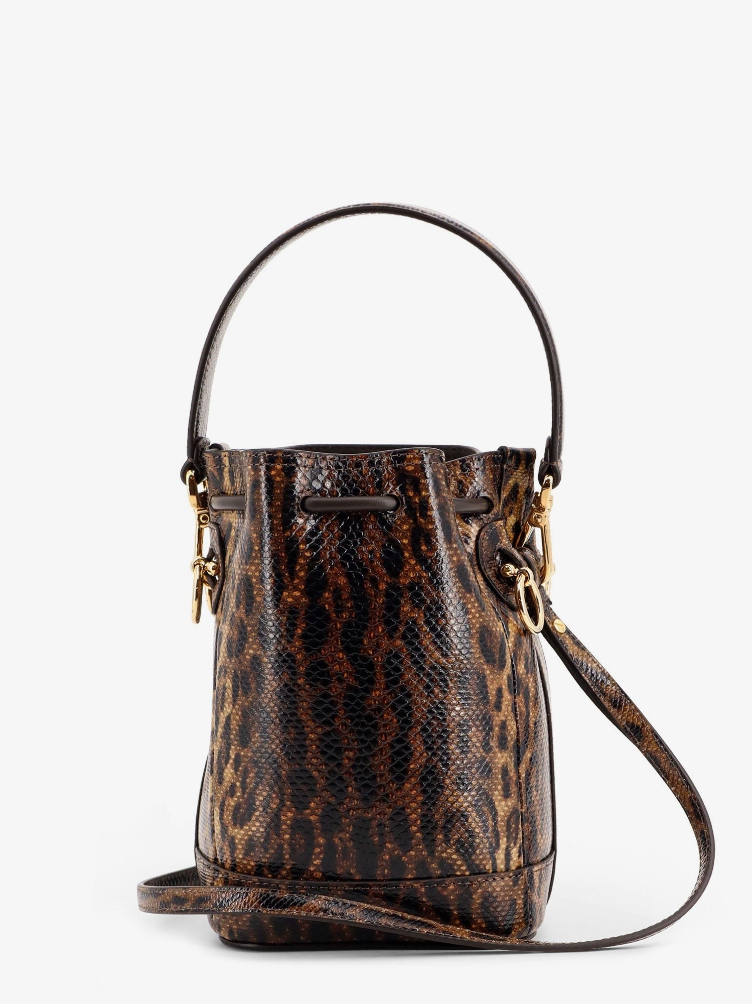 Fendi Mini Mon Tresor bucket bag with Fendi Leo motif