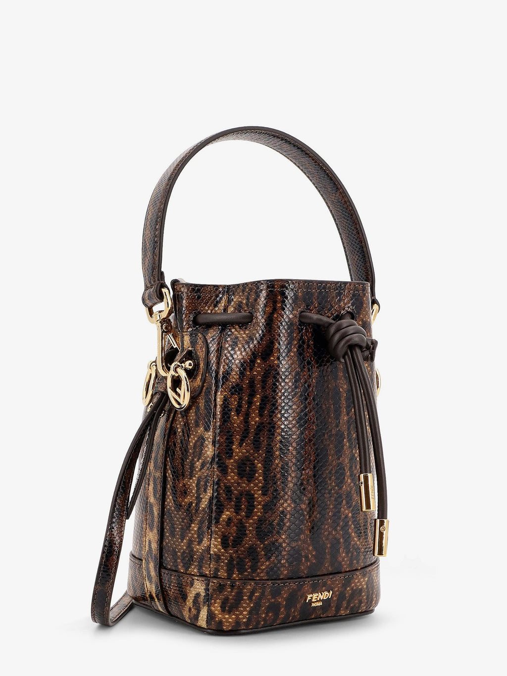 Fendi Mini Mon Tresor bucket bag with Fendi Leo motif