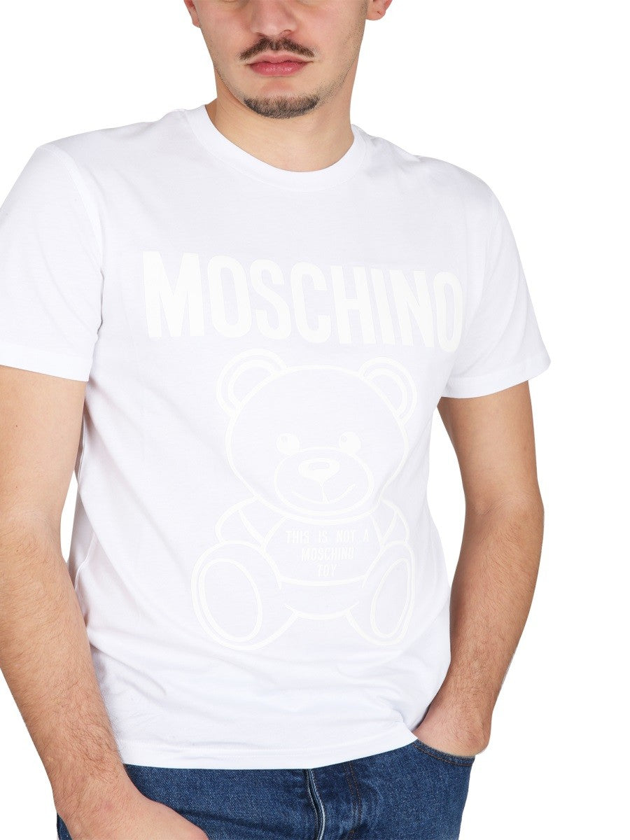 Moschino MOSCHINO TEDDY BEAR ORGANIC JERSEY T-SHIRT