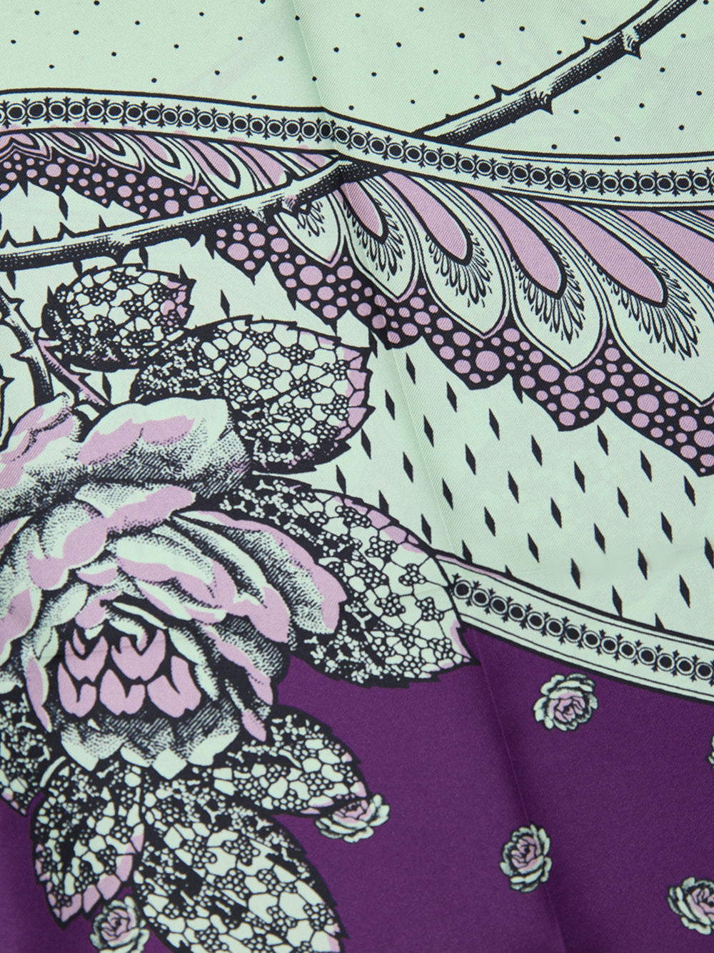Gucci Aqua and Violet Silk Floral Palazzo Trousers Verde acqua – Siebentaschen