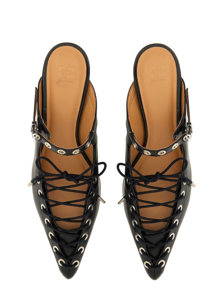 GANNI MULE LACE-UP