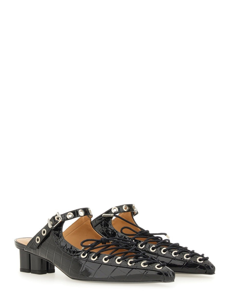 GANNI MULE LACE-UP