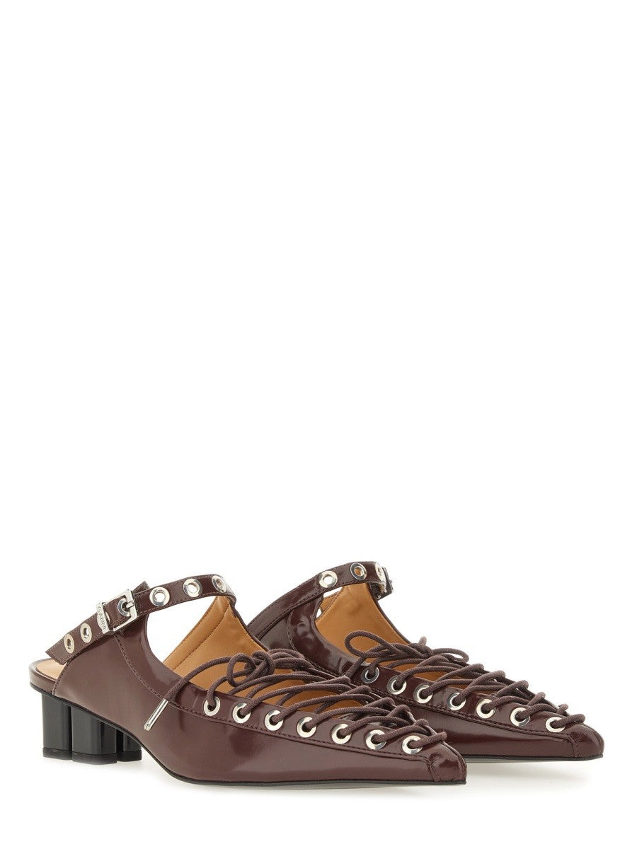 GANNI MULE LACE-UP