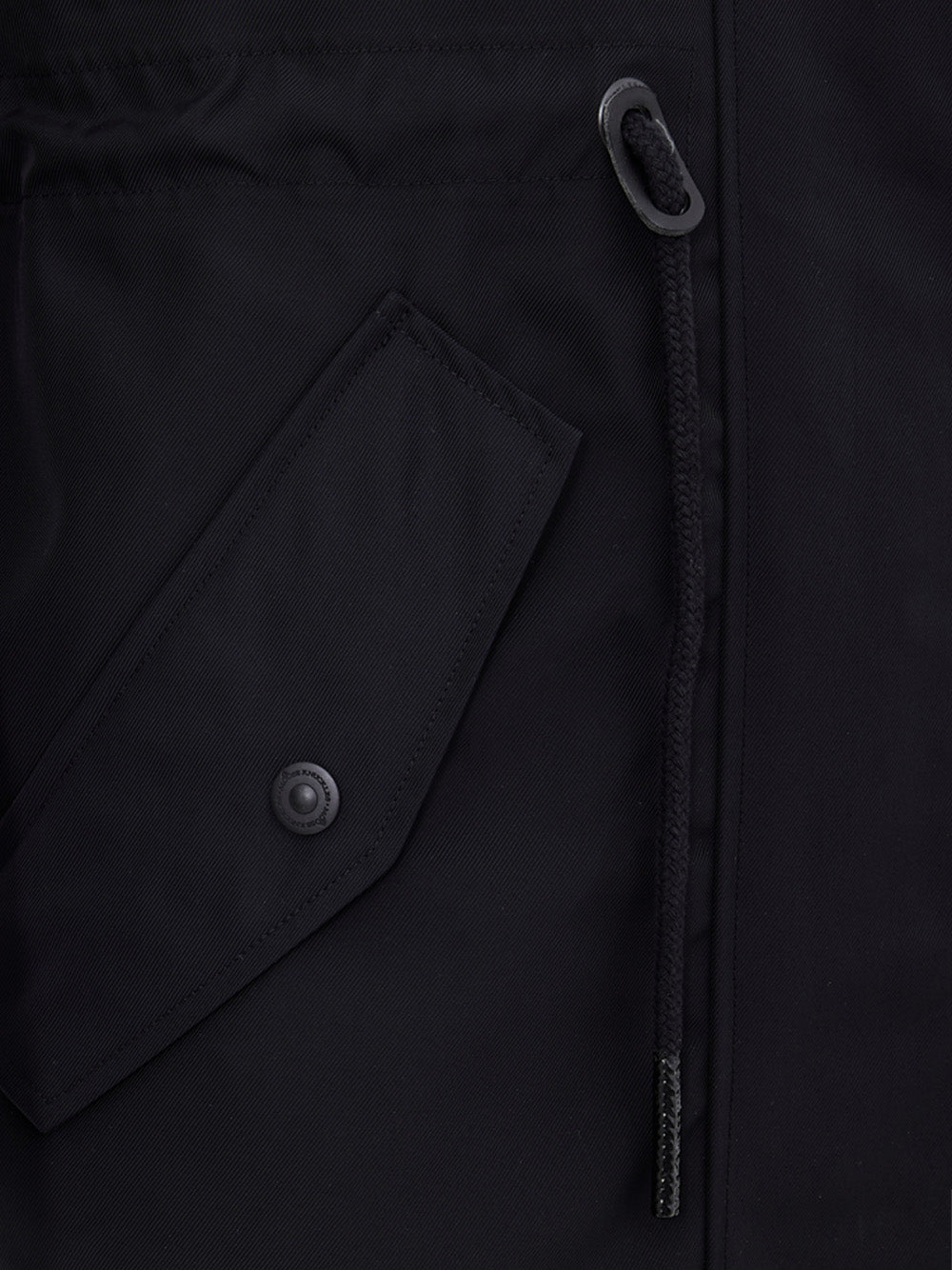 Drawstring Parka in Black with Sheep Fur Moose Knuckles