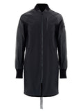 Black Parka in Technical Fabric and Leather by Moose Knuckles