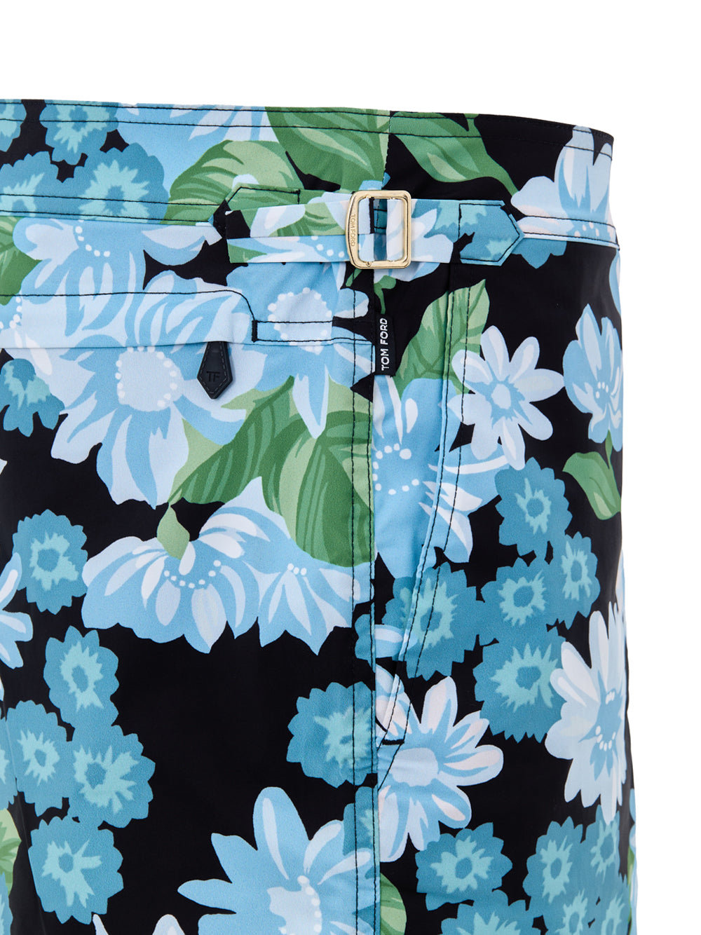 Tom Ford Floral Print Swim Shorts in Blue-Green Multicolor Blue – Siebentaschen
