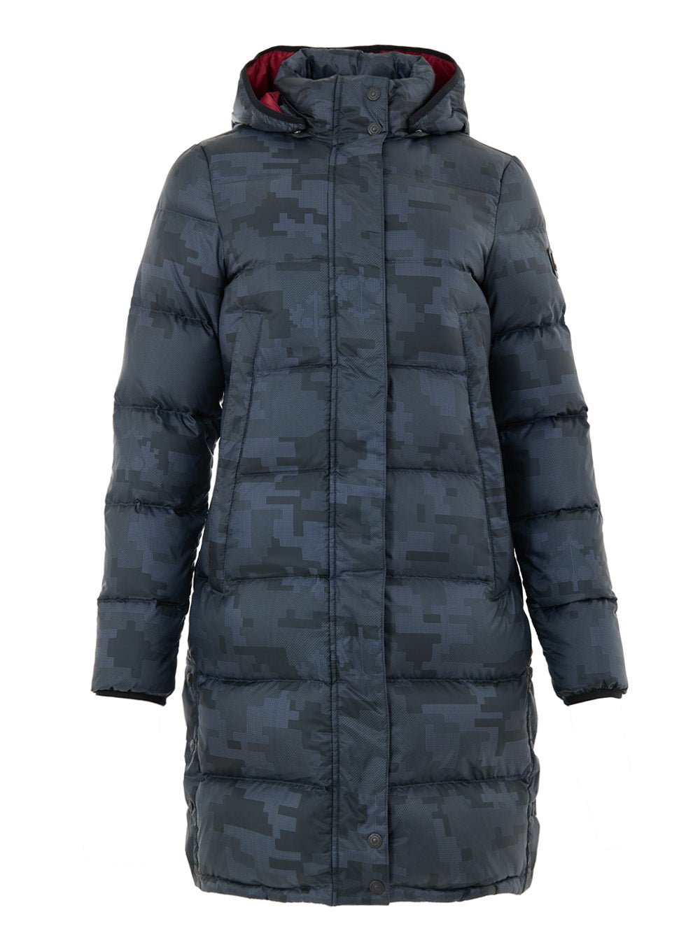 Moose Knuckles Long Padded Down Jacket in Grey