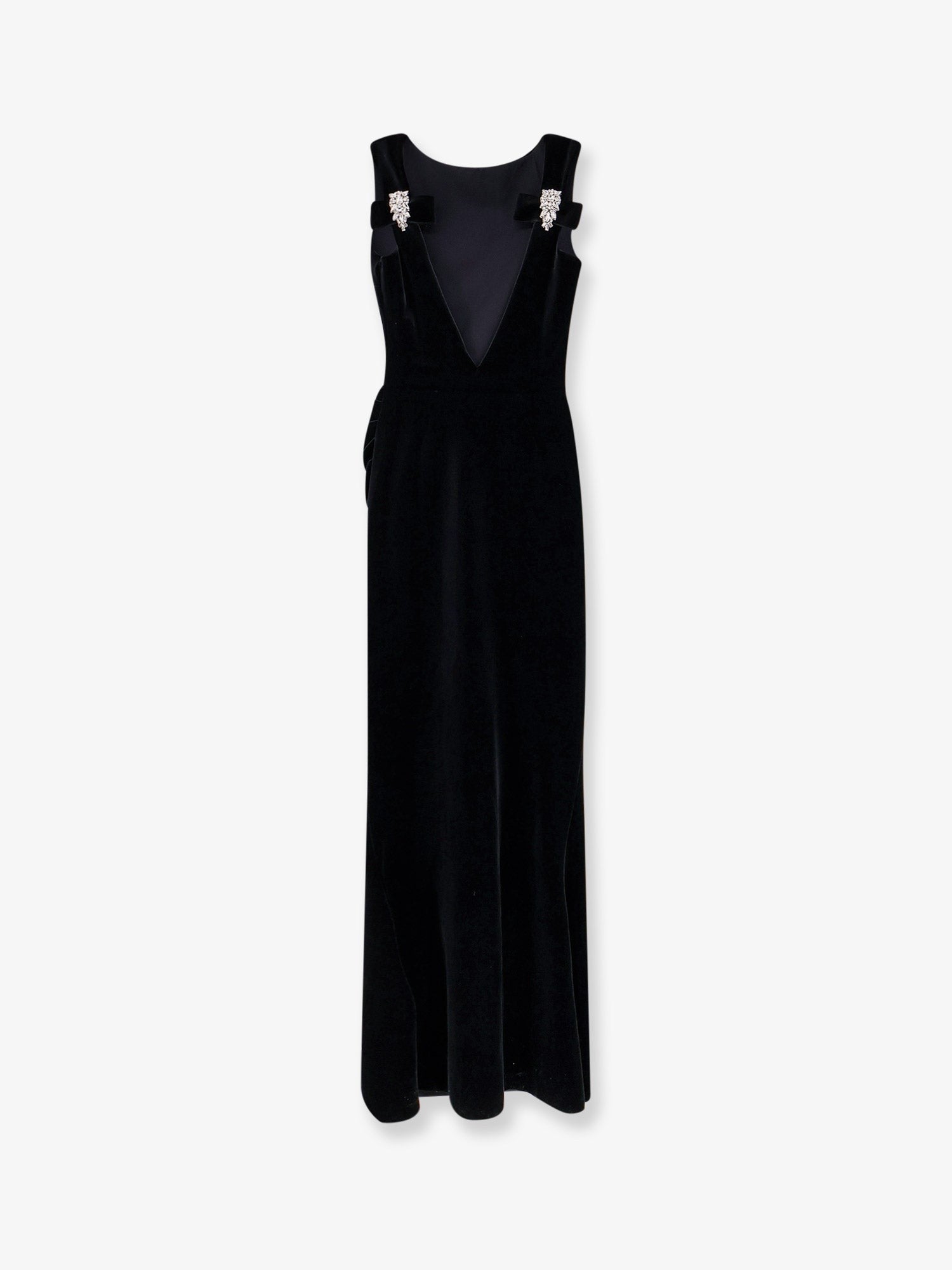 CHIARA BONI Nima velvet long dress
