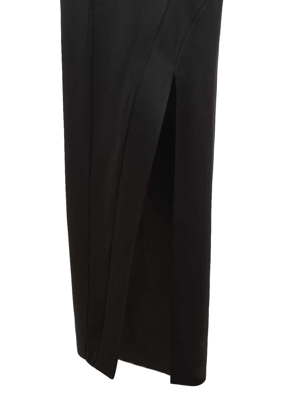 Tom Ford Black Satin Extra-Long Tube Skirt with Back Slit – Siebentaschen