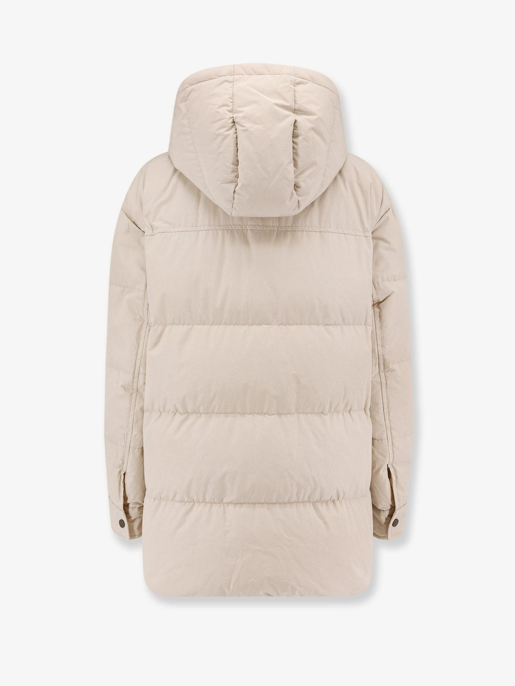 Brunello Cucinelli Nylon and cotton hooded down jacket