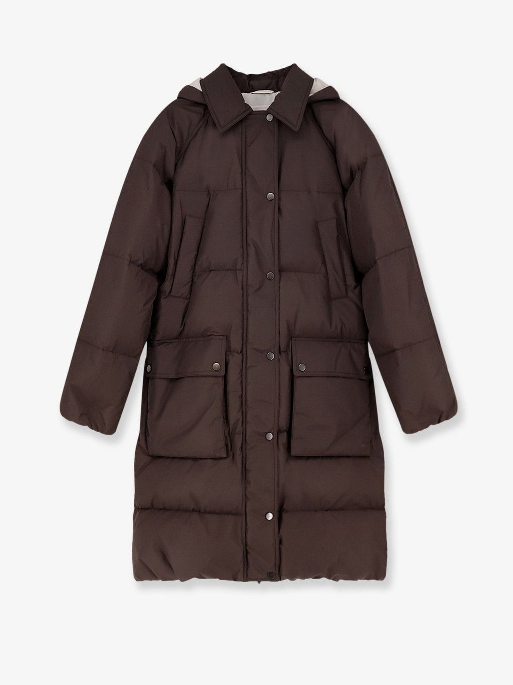 Brunello Cucinelli Nylon and cotton long down jacket