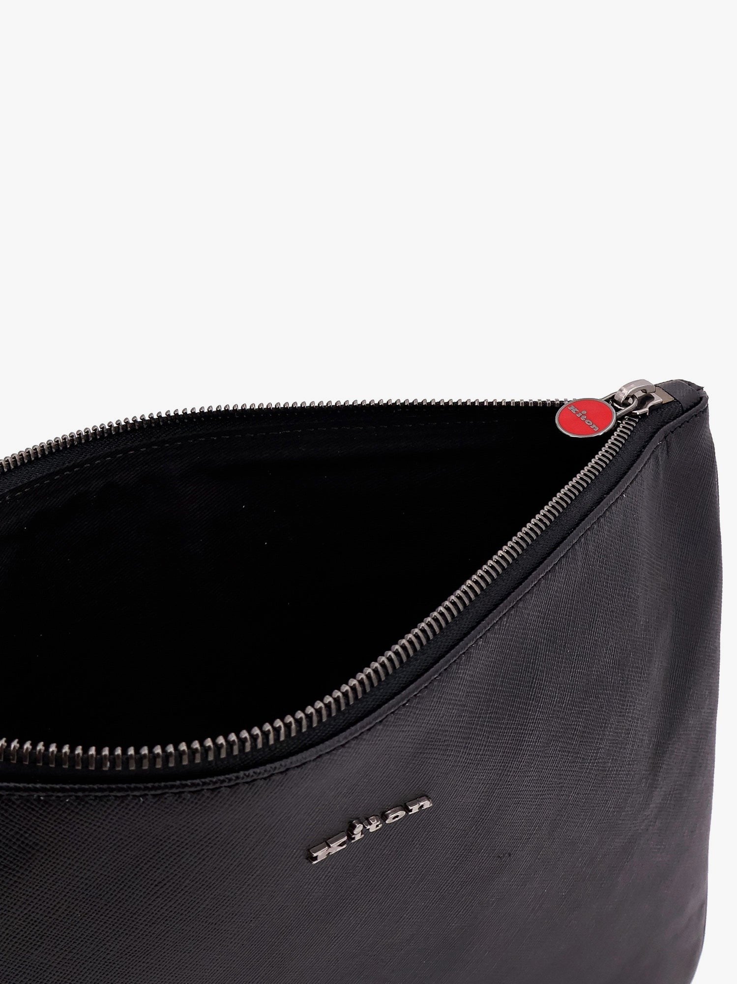KITON CIRO PAONE Nylon clutch bag with iconic logo embroidery