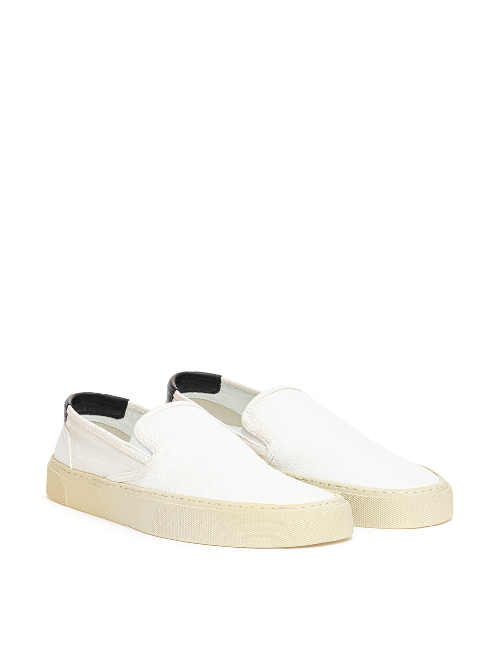 White Canvas Slip-On Saint Laurent