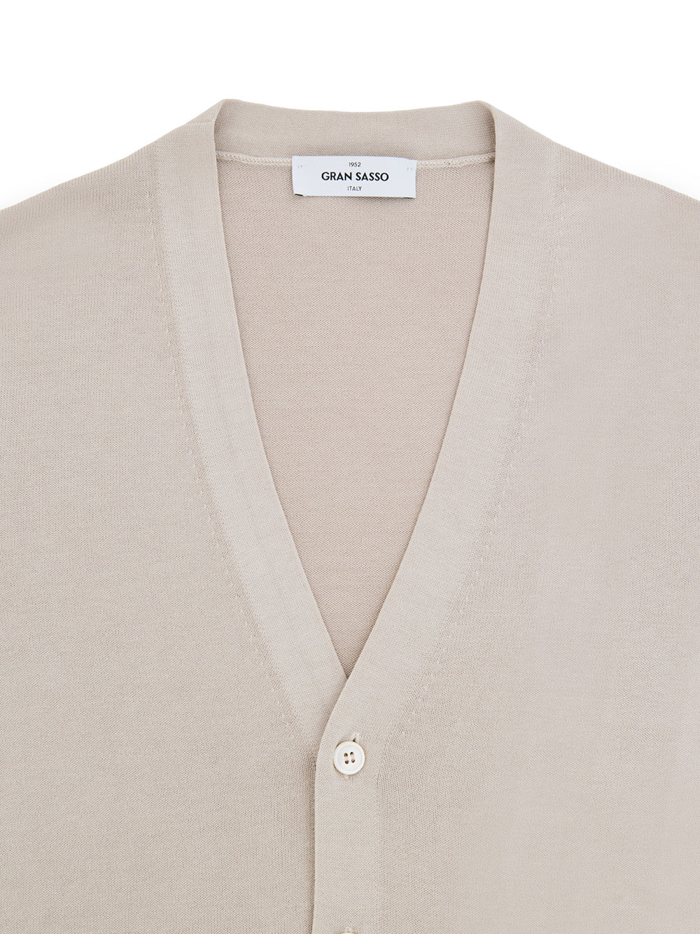 Gran Sasso Beige Cotton Cardigan Sweater
