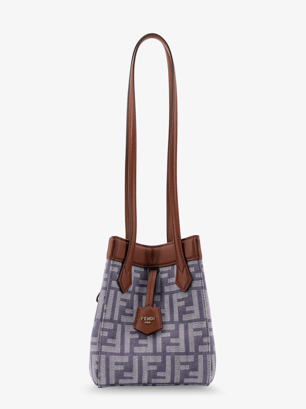 Fendi Origami mini FF Jacquard fabric and leather shoulder bag