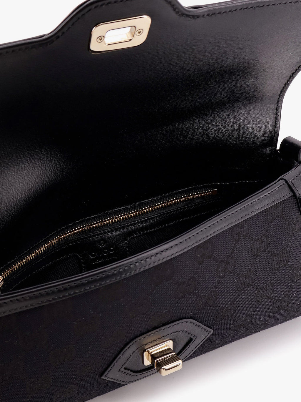 Gucci Original gg and leather shoulder bag