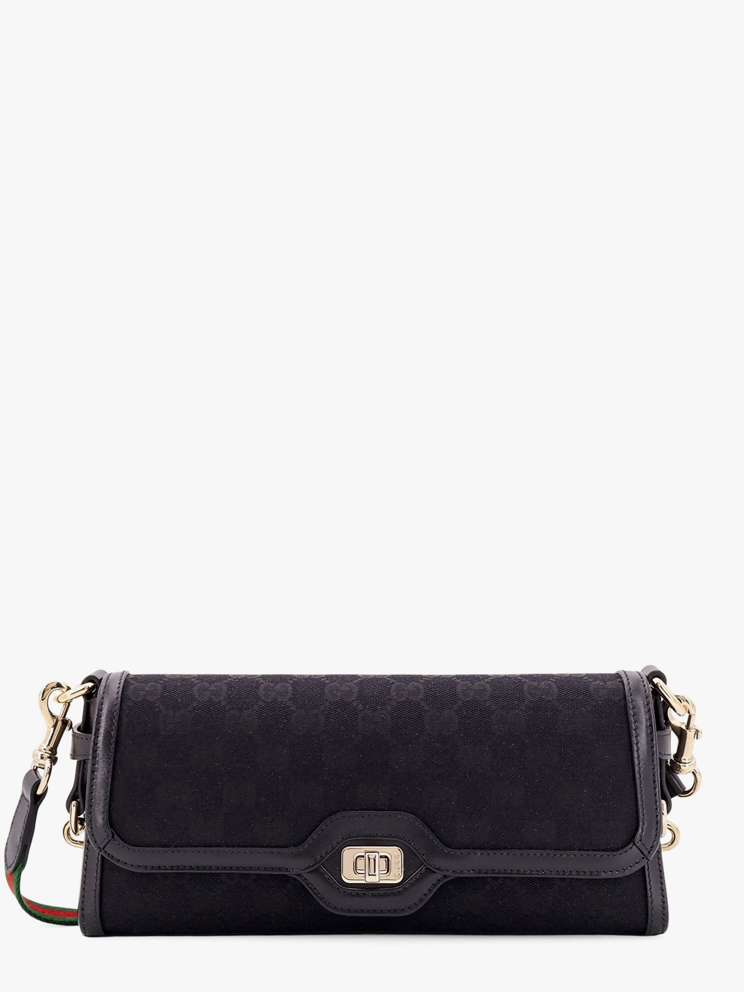 Gucci Original gg and leather shoulder bag