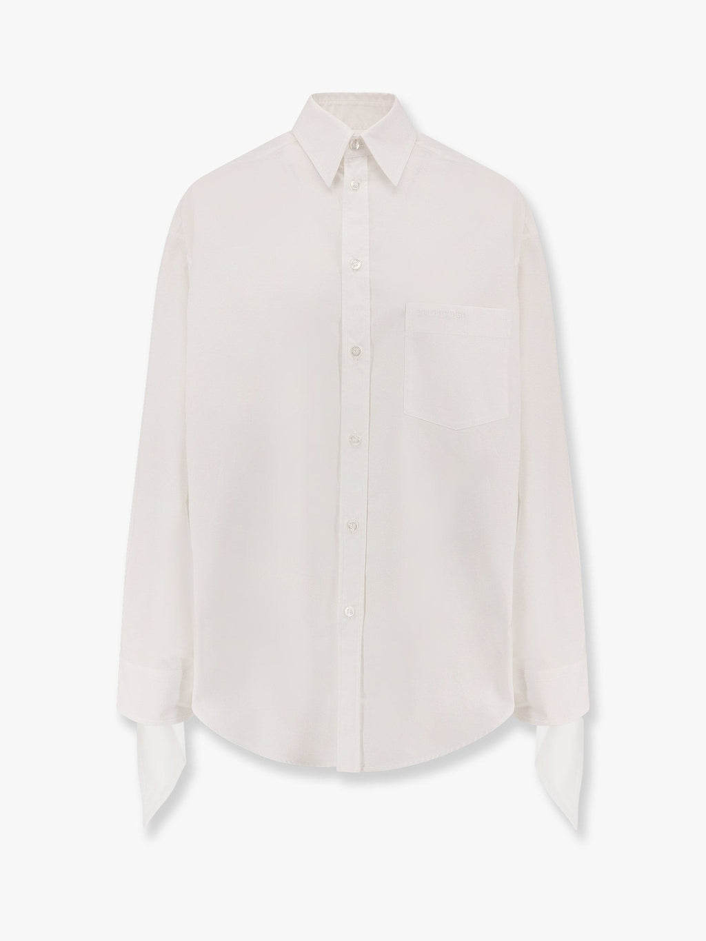 Balenciaga Oversize cotton shirt with knotted details
