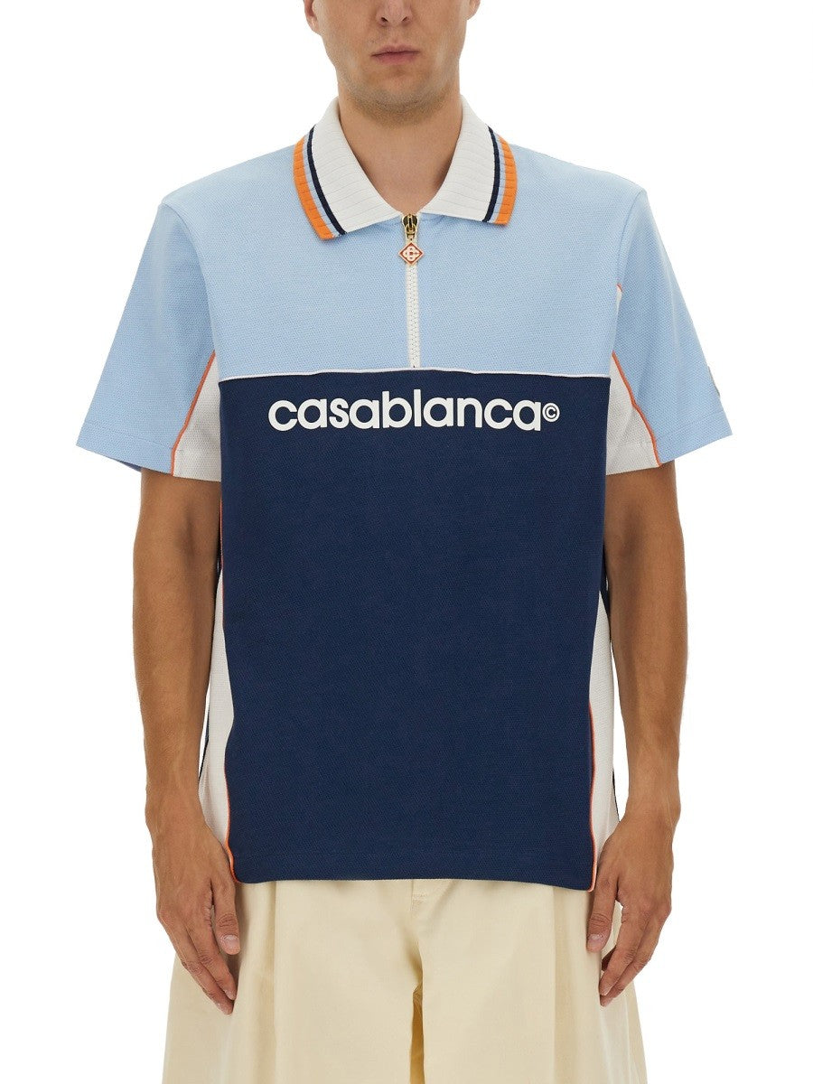 CASABLANCA OVERSIZE FIT POLO SHIRT