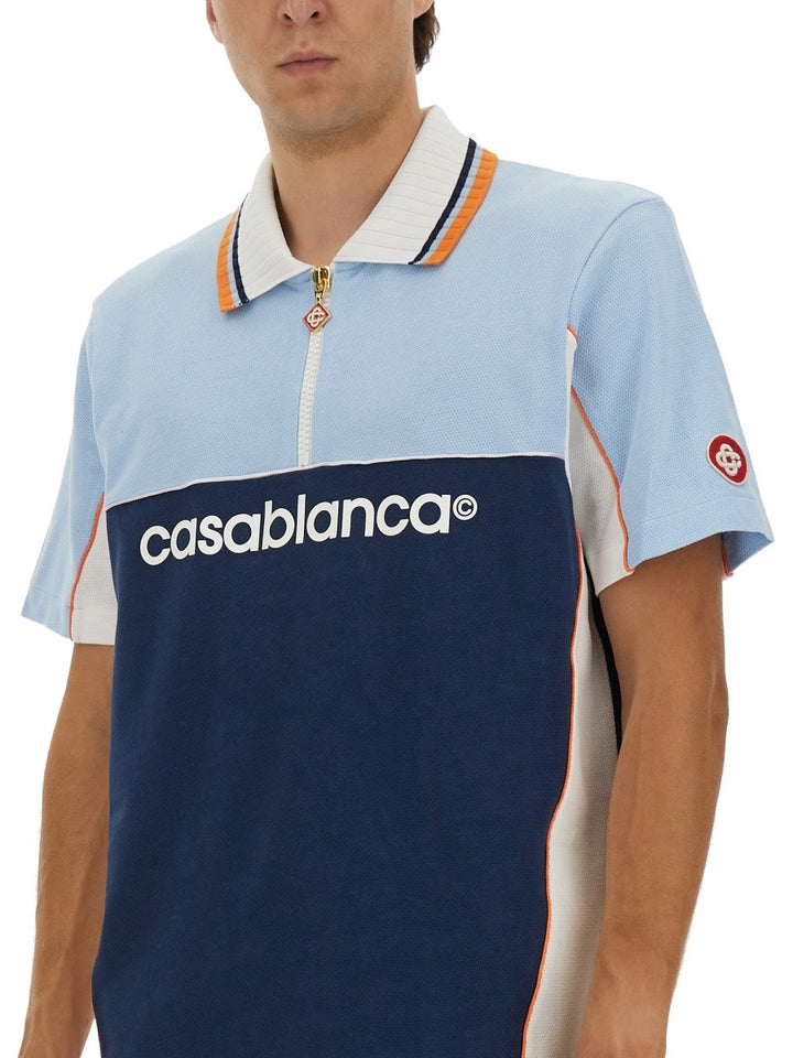 CASABLANCA OVERSIZE FIT POLO SHIRT
