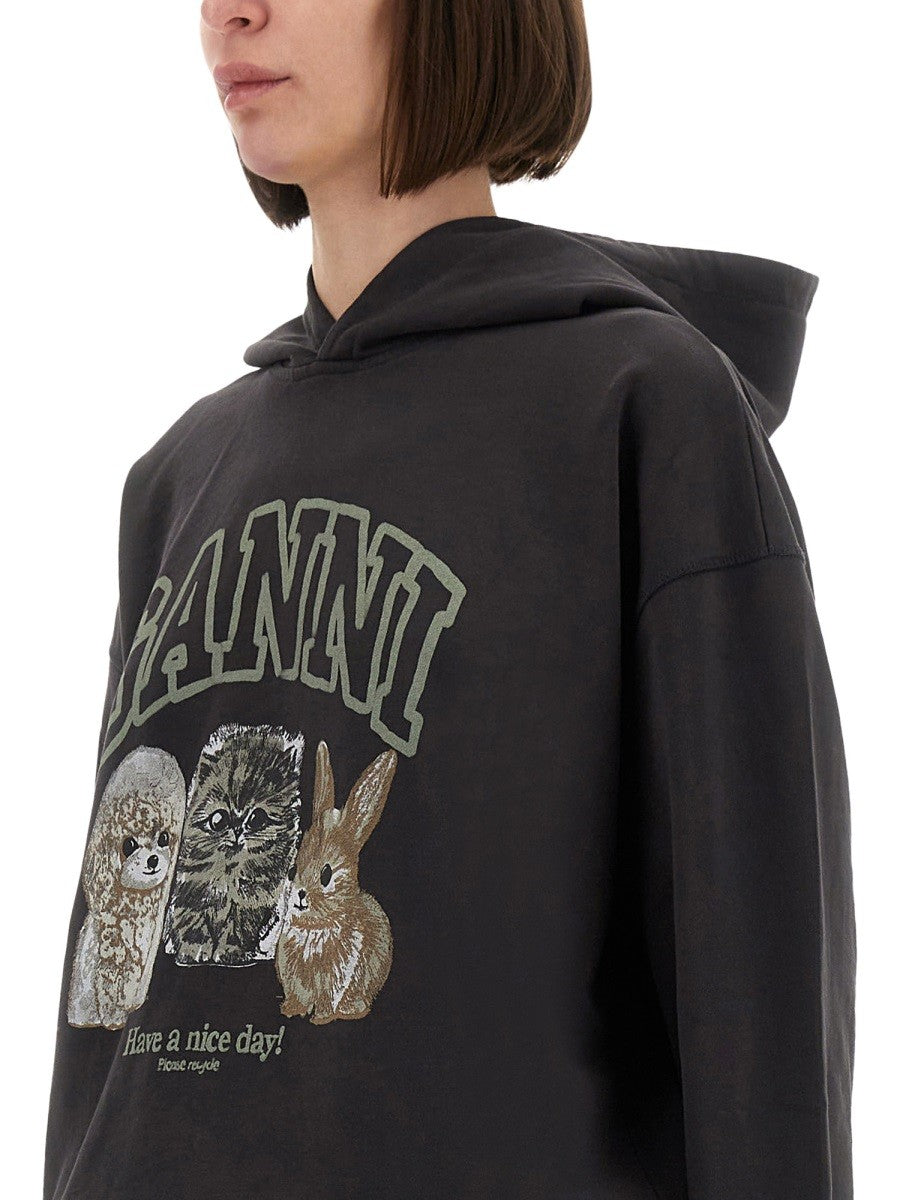 GANNI OVERSIZED "ISOLI" HOODIE