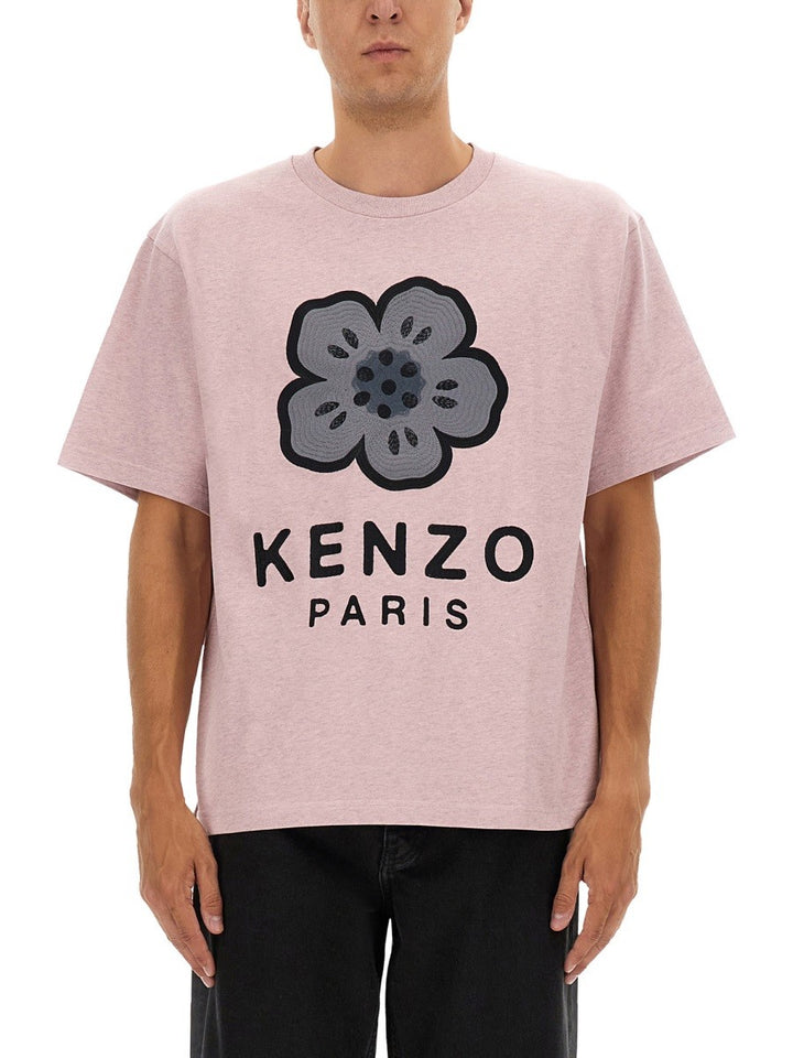 Kenzo OVERSIZED T-SHIRT WITH "BOKE FLOWER" EMBROIDERY