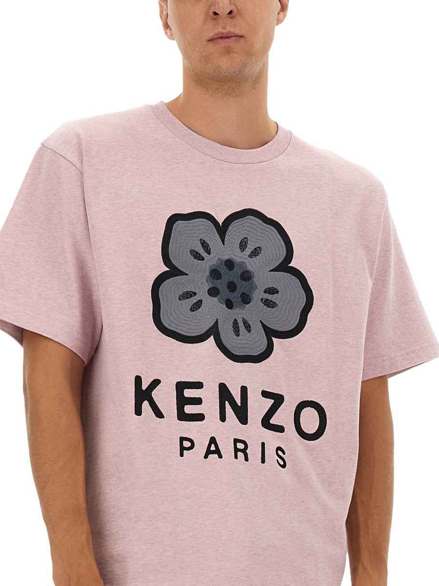 Kenzo OVERSIZED T-SHIRT WITH "BOKE FLOWER" EMBROIDERY