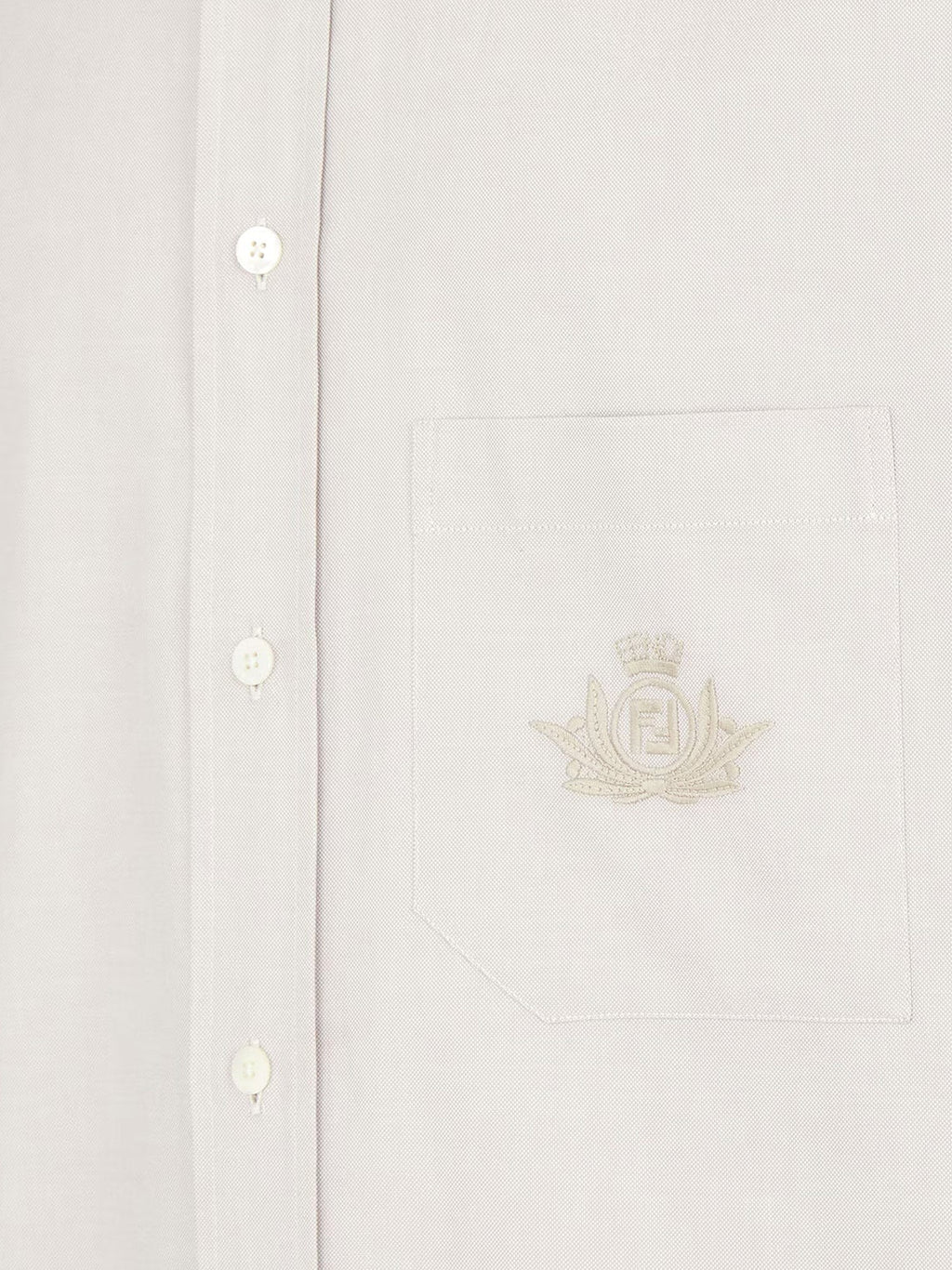 Fendi Oxford shirt with fendi crest embroidery