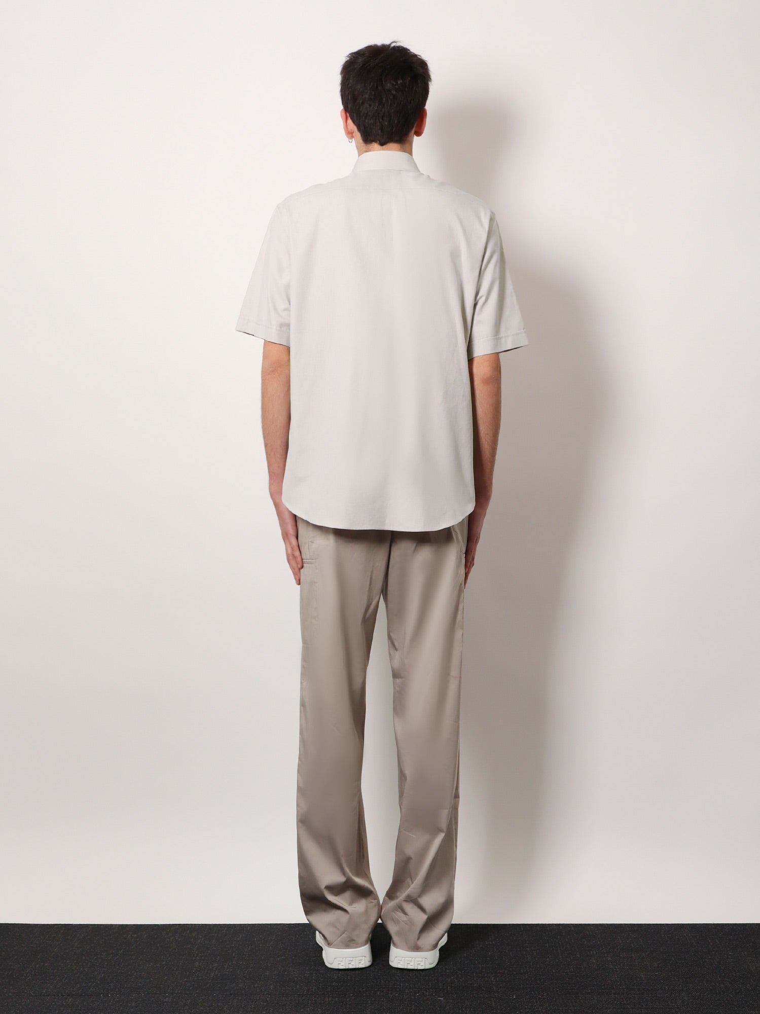 Fendi Oxford shirt with fendi crest embroidery