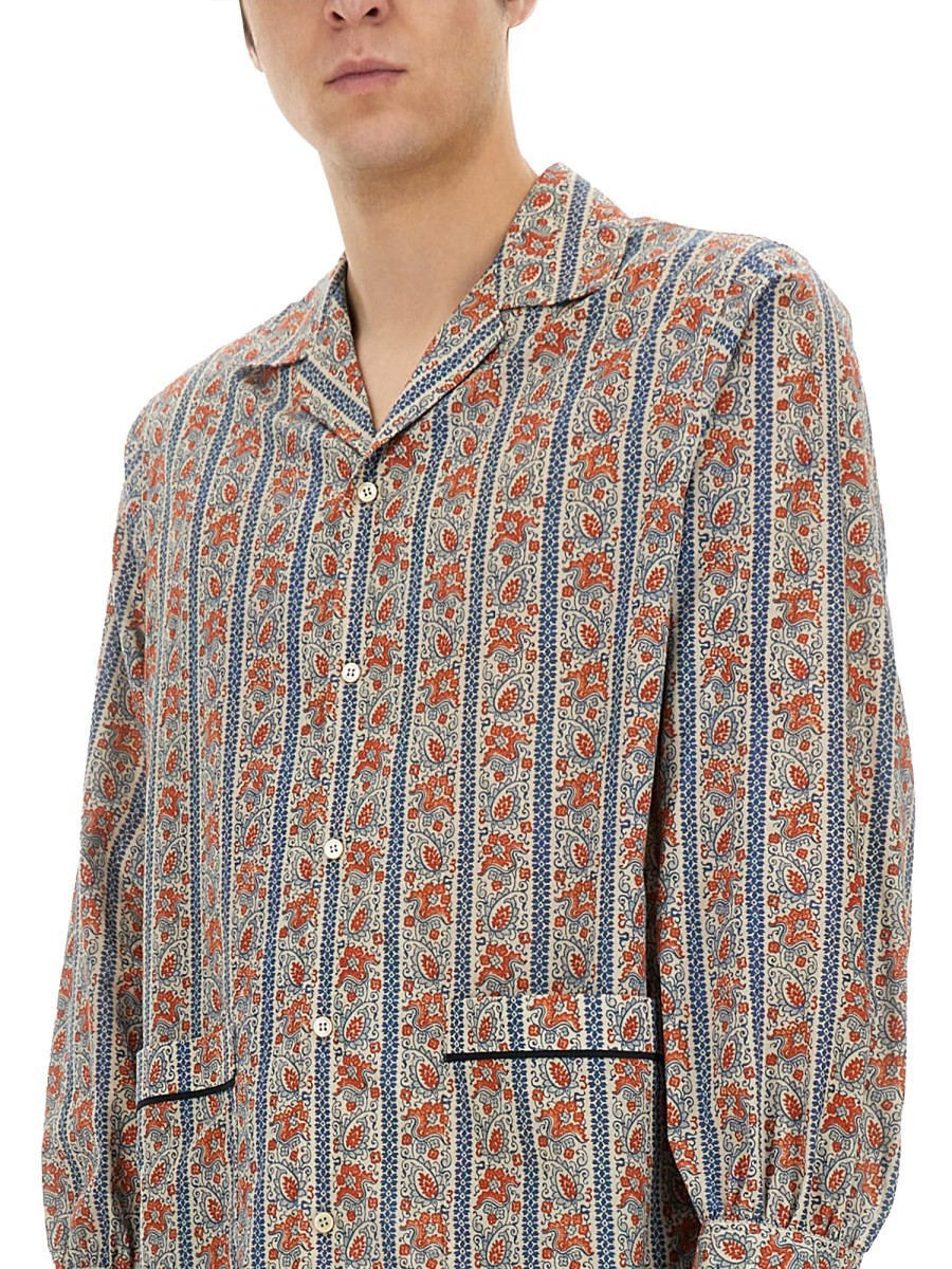 Valentino PAJAMA SHIRT WITH "VOYAGE IMAGINAIRE" PRINT