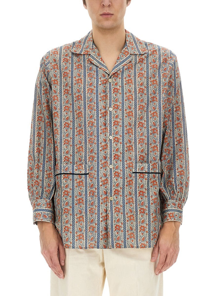 Valentino PAJAMA SHIRT WITH "VOYAGE IMAGINAIRE" PRINT