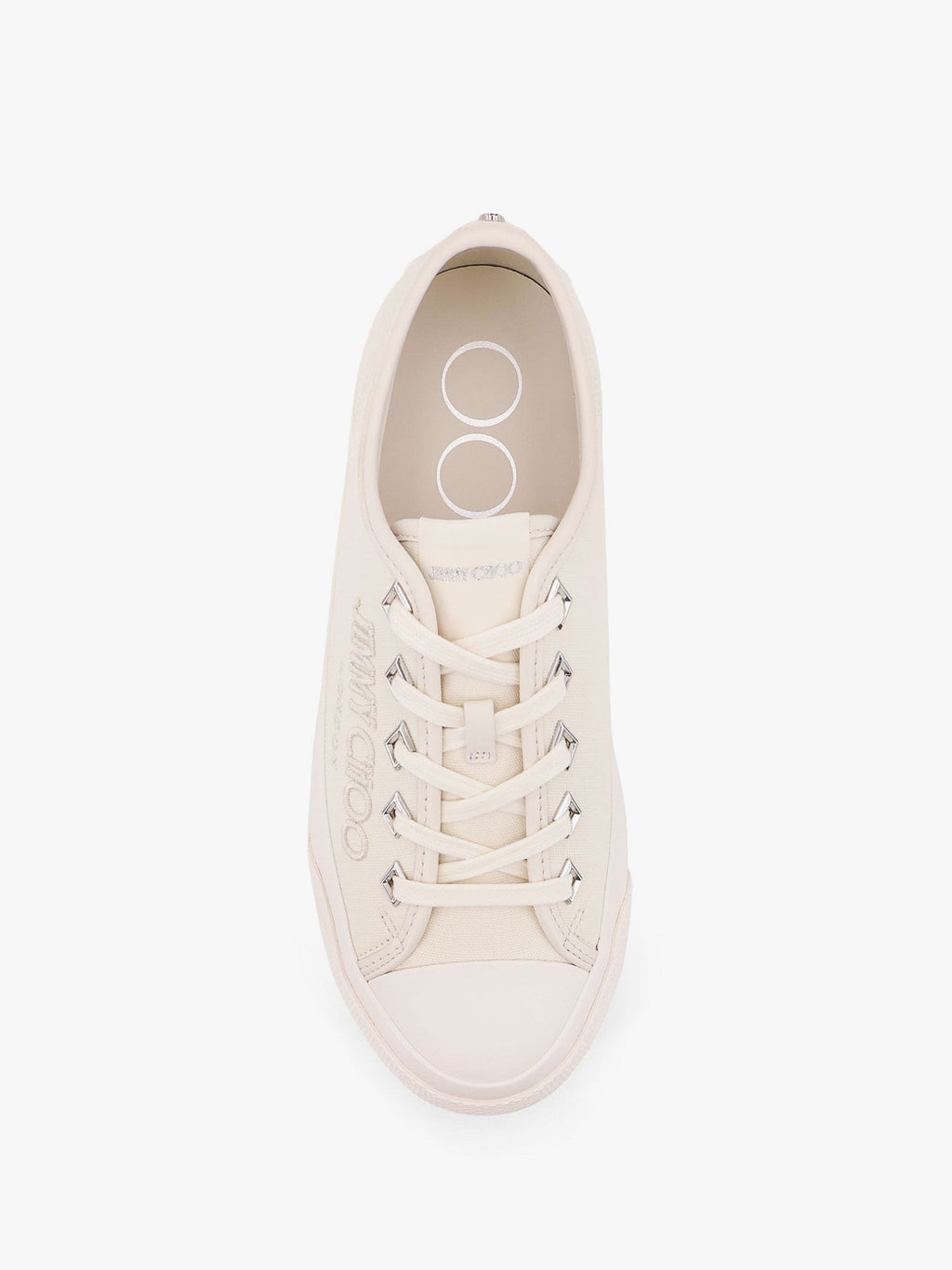 Jimmy Choo Palma maxi low-top canvas sneakers with plateau