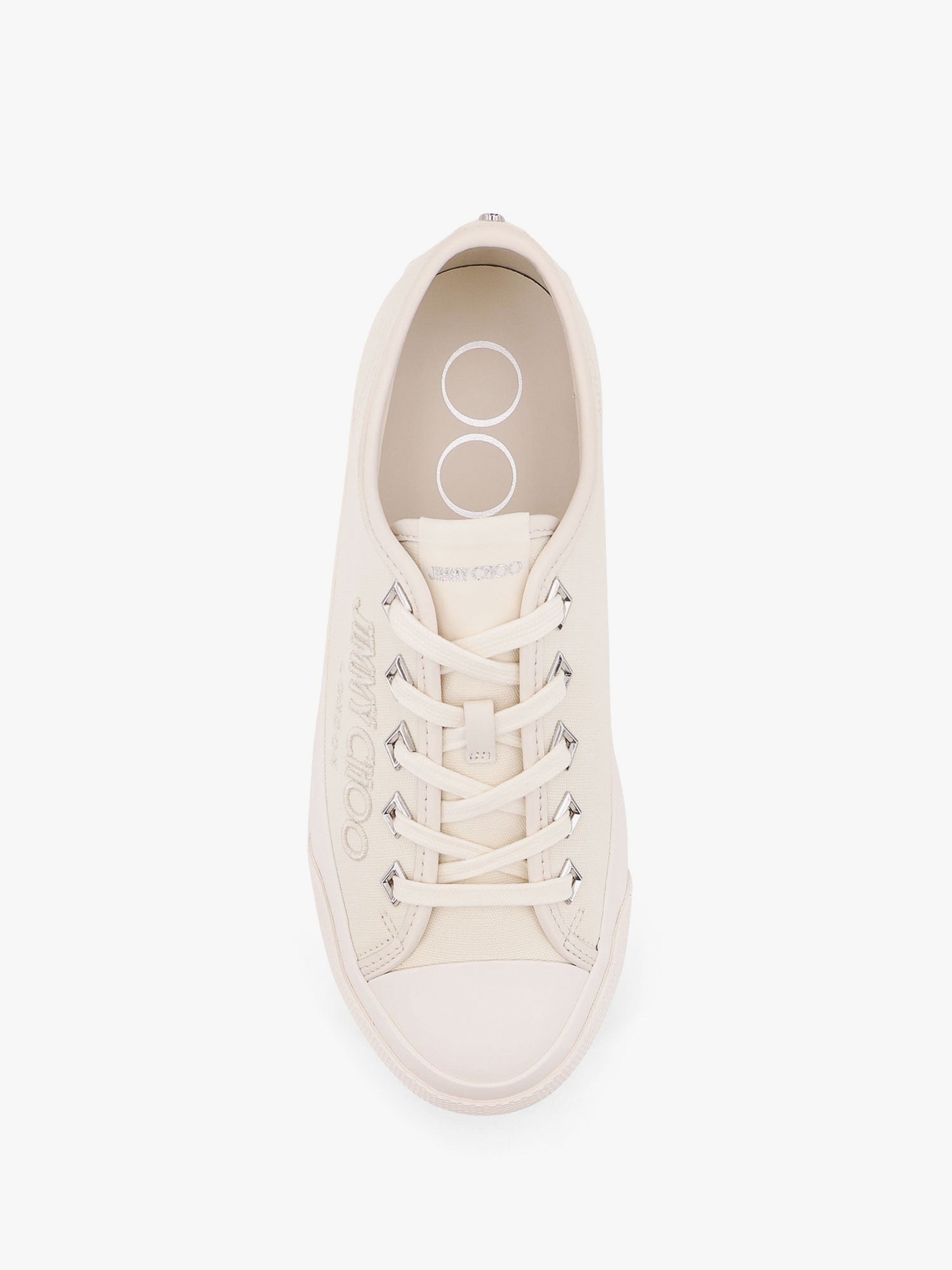 Jimmy Choo Palma maxi low-top canvas sneakers with plateau